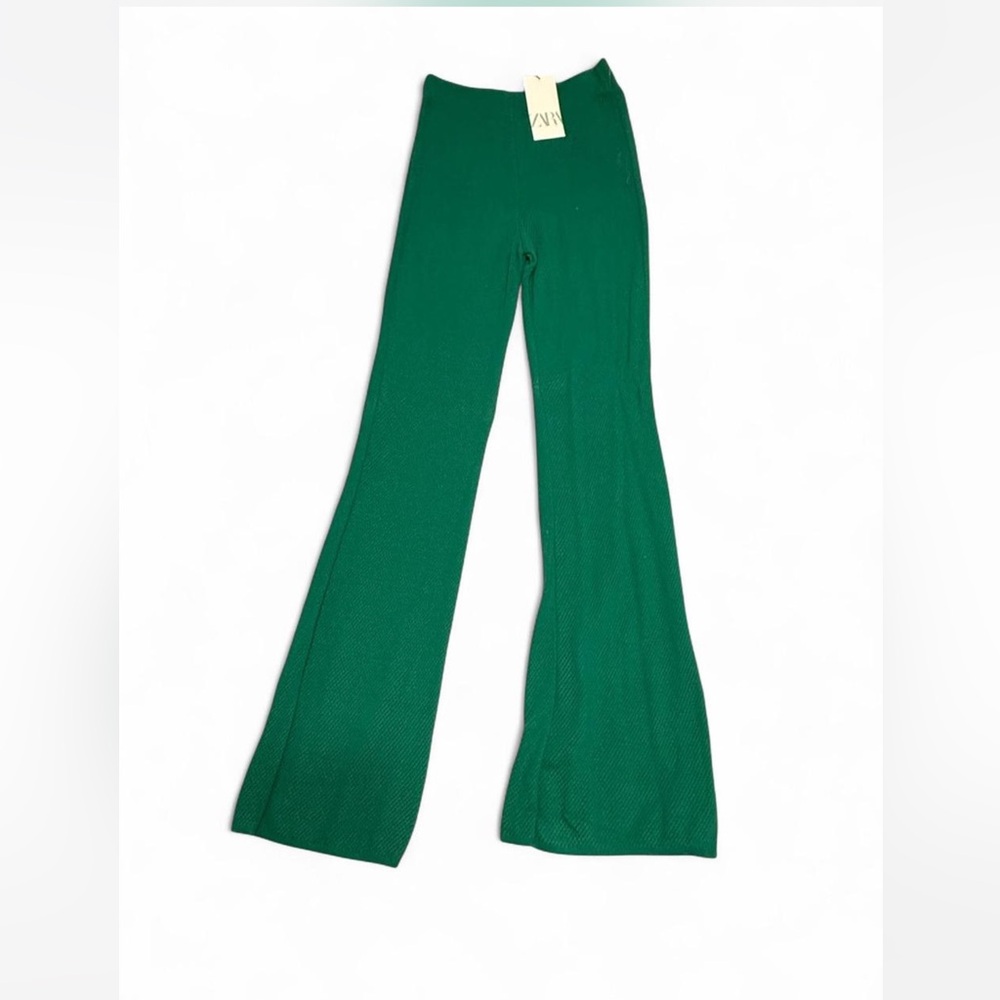 ZARA SWIM COVER UP PANTS SIZE LARGE COLOR GREEN.